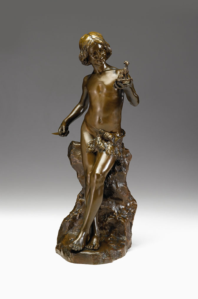 Appraisal: Julien Auguste Philibert Lorieux French - the goat carver Bronze