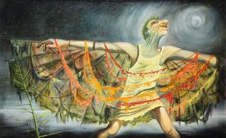 Appraisal: Painting Kenn Davis Kenn Davis American - Icarus Triumphant -