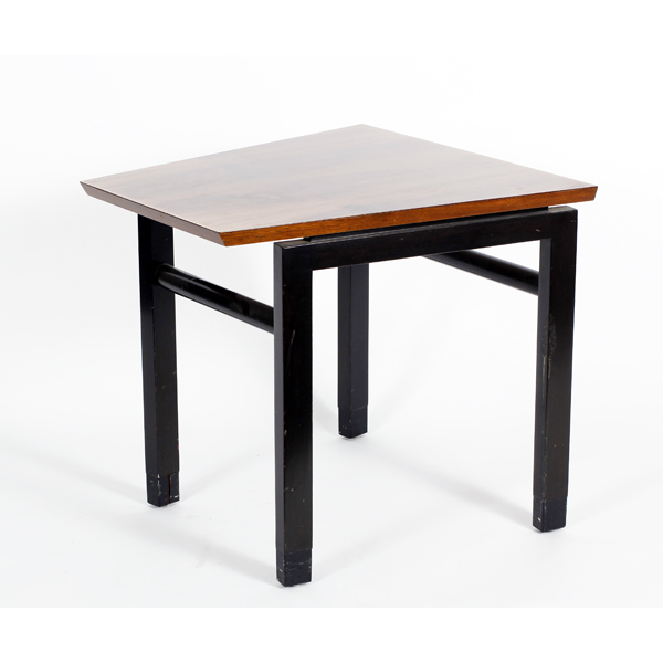 Appraisal: Edward Wormley for Dunbar modern occasional side table Missing foot