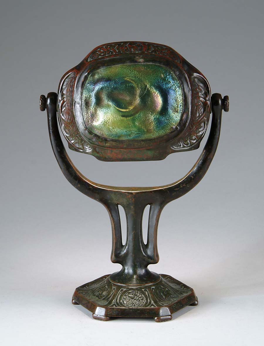 Appraisal: TIFFANY STUDIOS DOUBLE TURTLEBACK DESK LAMP Absolutely one of the