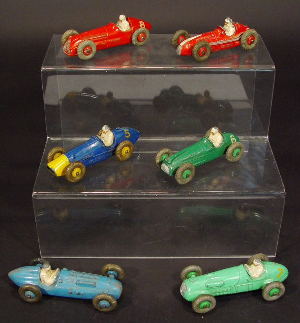 Appraisal: Six Dinky Toys die-cast Formula One cars comprising a Ferrari