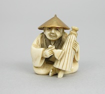 Appraisal: Japanese Ivory Netsuke ca early th Century Carved ivory netsuke