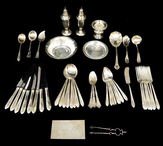 Appraisal: STERLING SILVER Miscellaneous flatware and serving pieces pieces many pieces