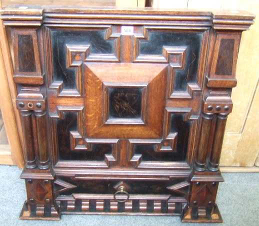 Appraisal: A Charles II oak cabinet door with fielded panels