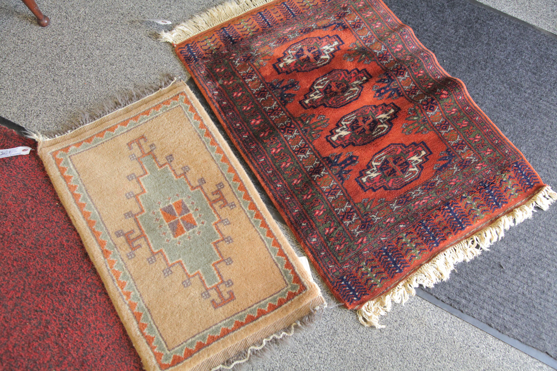 Appraisal: TWO ORIENTAL STYLE PRAYER RUGS Pakistan second half th century