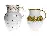 Appraisal: TWO DERBY JUGS POSSIBLY BRAMPTON-IN-TORKSEY-DECORATED of similar form with distinctive