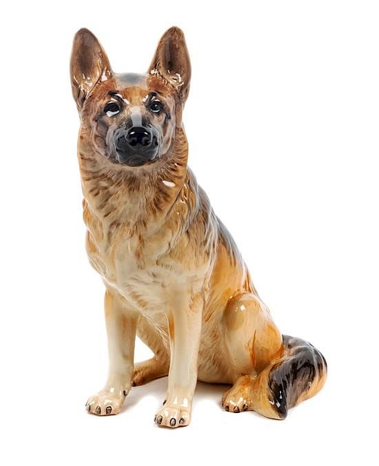 Appraisal: A Large Beswick Porcelain German Shepherd Height inches A Large