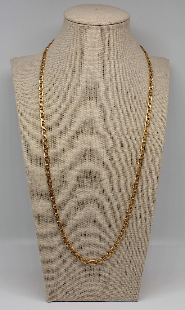 Appraisal: JEWELRY Men's kt Gold Mariners Link Chain Necklace Stamped k