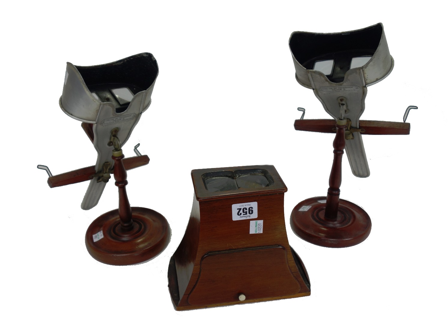 Appraisal: An unusual late- th century rosewood stereoscopic viewer two further