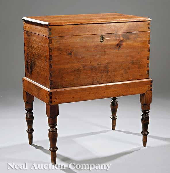 Appraisal: An American Late Federal Pine Sugar Chest early th c