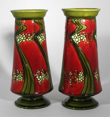 Appraisal: A pair of Minton Secessionist vases designed by John Wadsworth