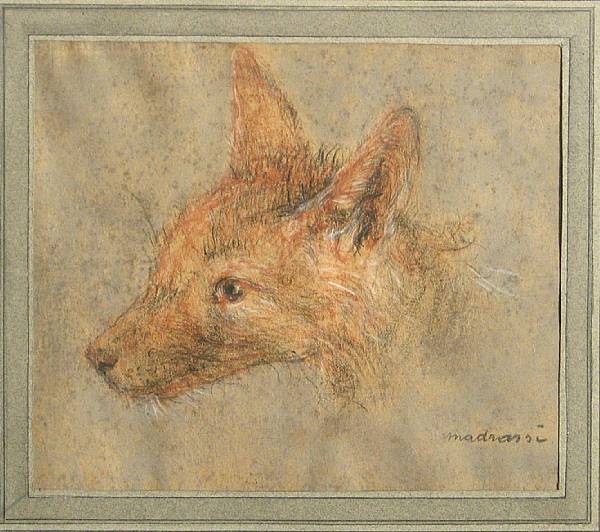 Appraisal: Ludovic Lucien Madrassi French - A head of a dog