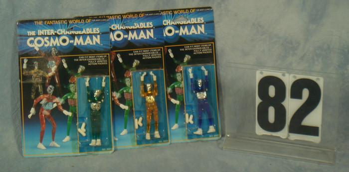 Appraisal: Lot of The Inter-changeables Coso-man action figures all mint on