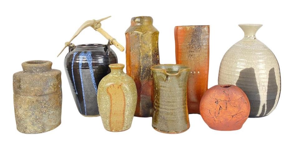 Appraisal: Studio Pottery Pieces Inc Peter LeechThe rest are unsigned or