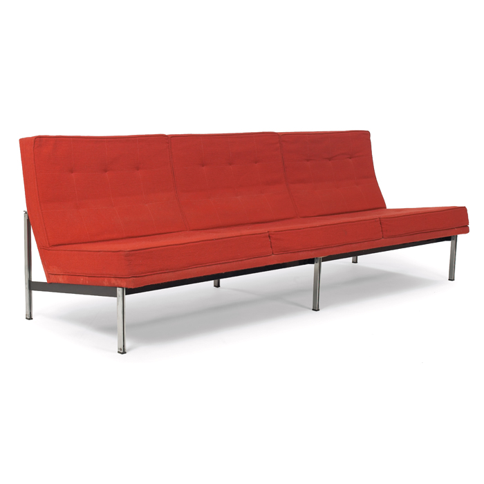 Appraisal: Florence Knoll Parallel Bar sofa by Knoll brushed and black