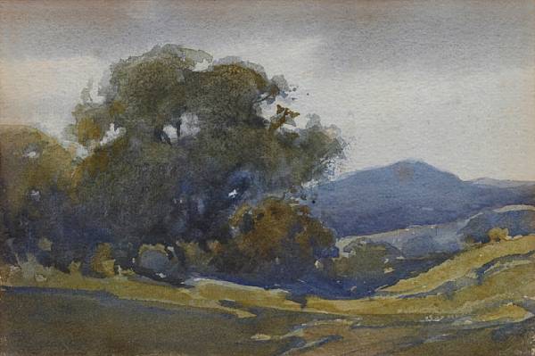 Appraisal: Percy Gray - Old Oaks with Mount Tamalpais in the