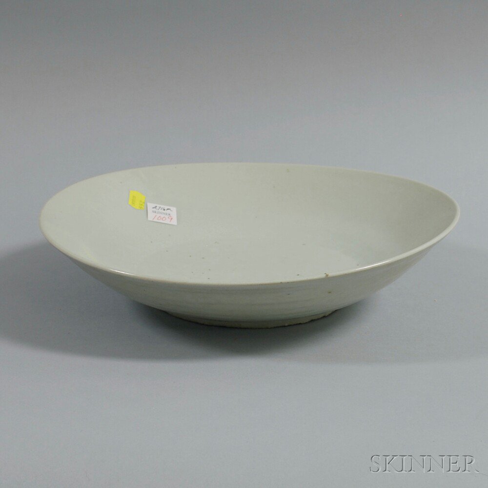 Appraisal: White-Ware Charger China base unglazed dia in Estimate - The