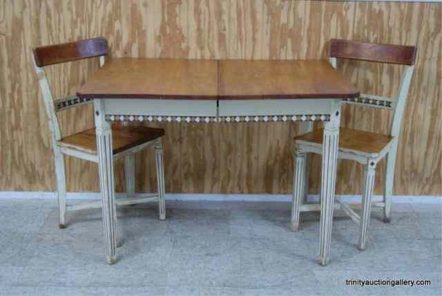 Appraisal: c 's Seller's Fold Leaf Dining Table ChairsThis is for