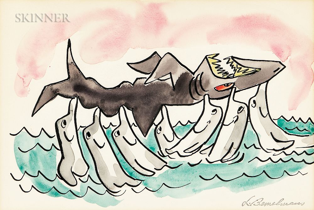 Appraisal: Ludwig Bemelmans American - Shark Attack Ludwig Bemelmans American -