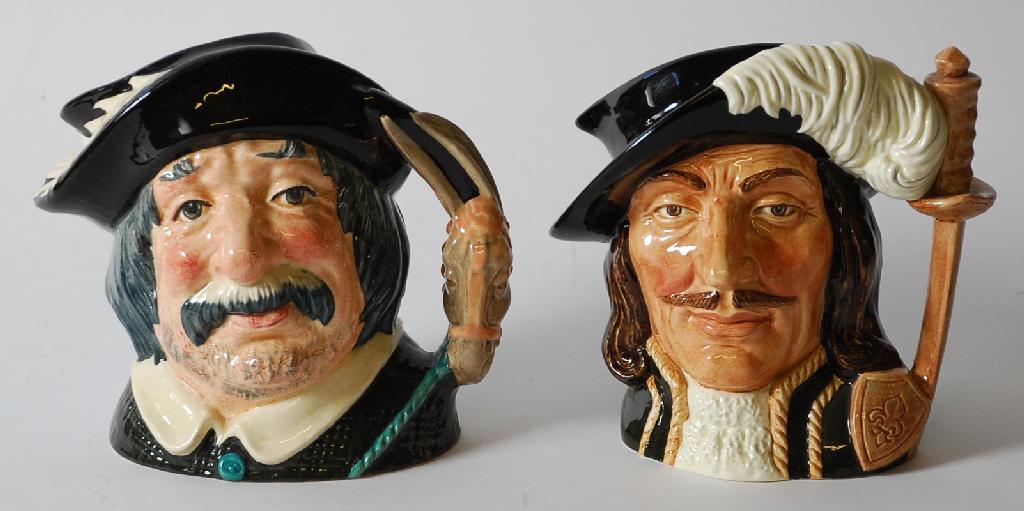 Appraisal: TWO ROYAL DOULTON LARGE SIZED POTTERY CHARACTER JUGS 'Sancho Panca'