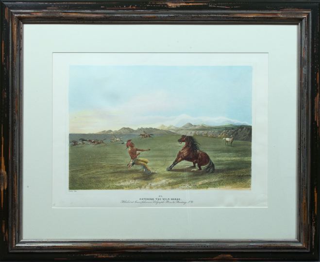 Appraisal: George Catlin American - Wild Horses at Play No and