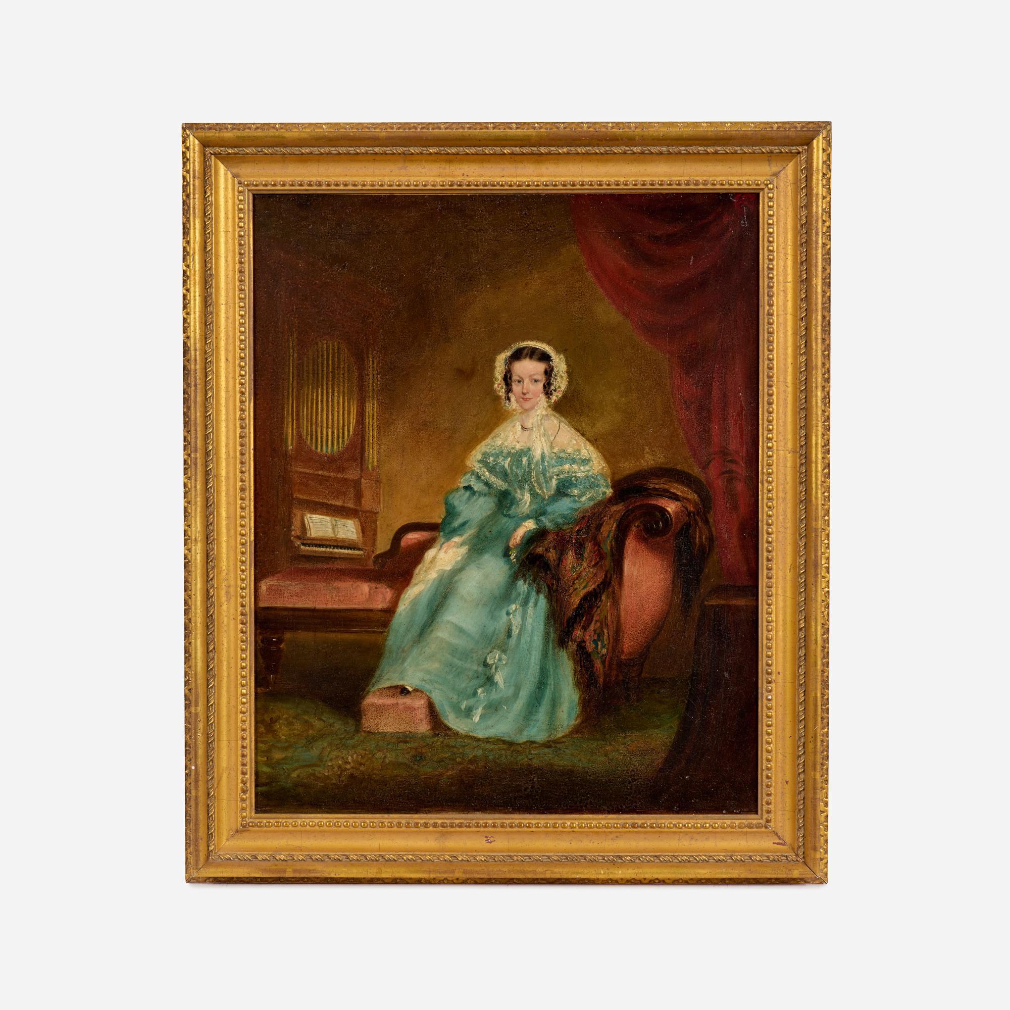 Appraisal: OIL PORTRAIT OF A WOMAN BY AN ORGAN ENGLISH TH