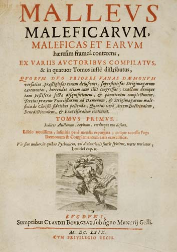 Appraisal: INSTITORIS or KRAMER HENRICUS and SPRENGER JACOBUS Malleus maleficarum editio