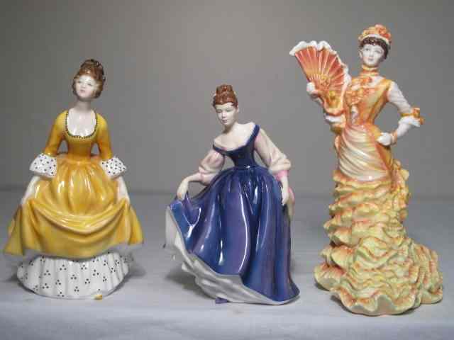 Appraisal: Three Royal Doulton porcelain figurines Includes ''Le Bal HN ''