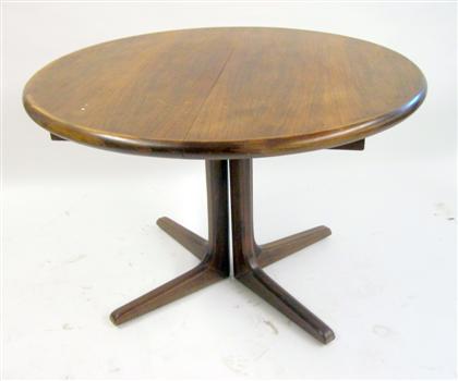 Appraisal: Danish Modern 'Model ' walnut extending dining table After a