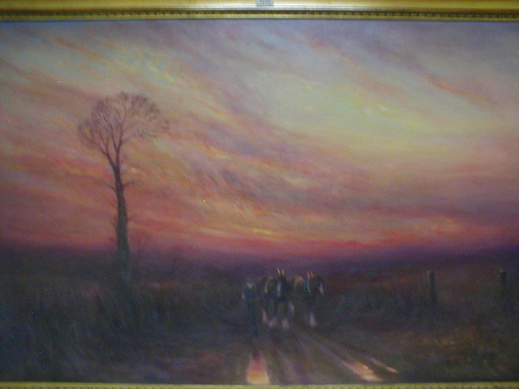 Appraisal: J M Mackfall Ploughing scene Oil on panel Signed and