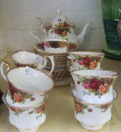 Appraisal: A Royal Albert six piece tea service decorated in the