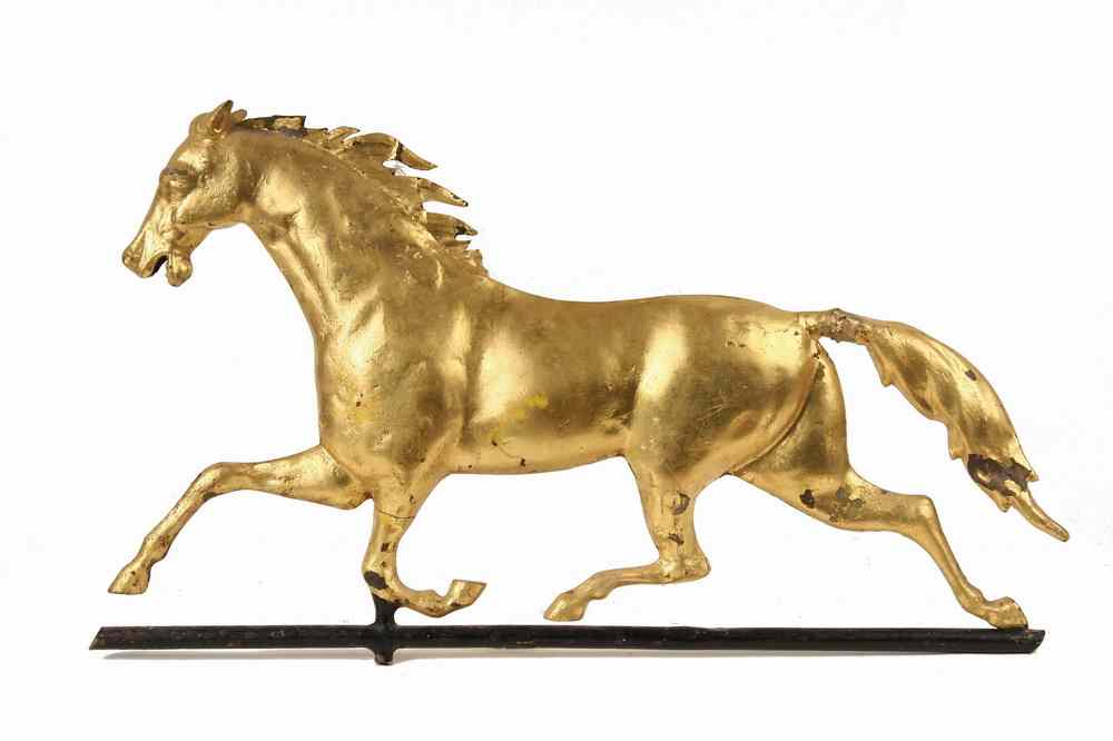 Appraisal: WEATHERVANE - Late th c Weathervane of a Running Horse