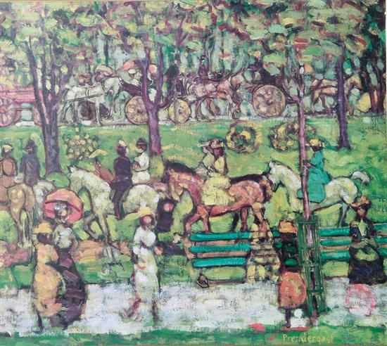 Appraisal: Maurice B Prendergast after Massachusetts - PARKS AND PROMENADES color