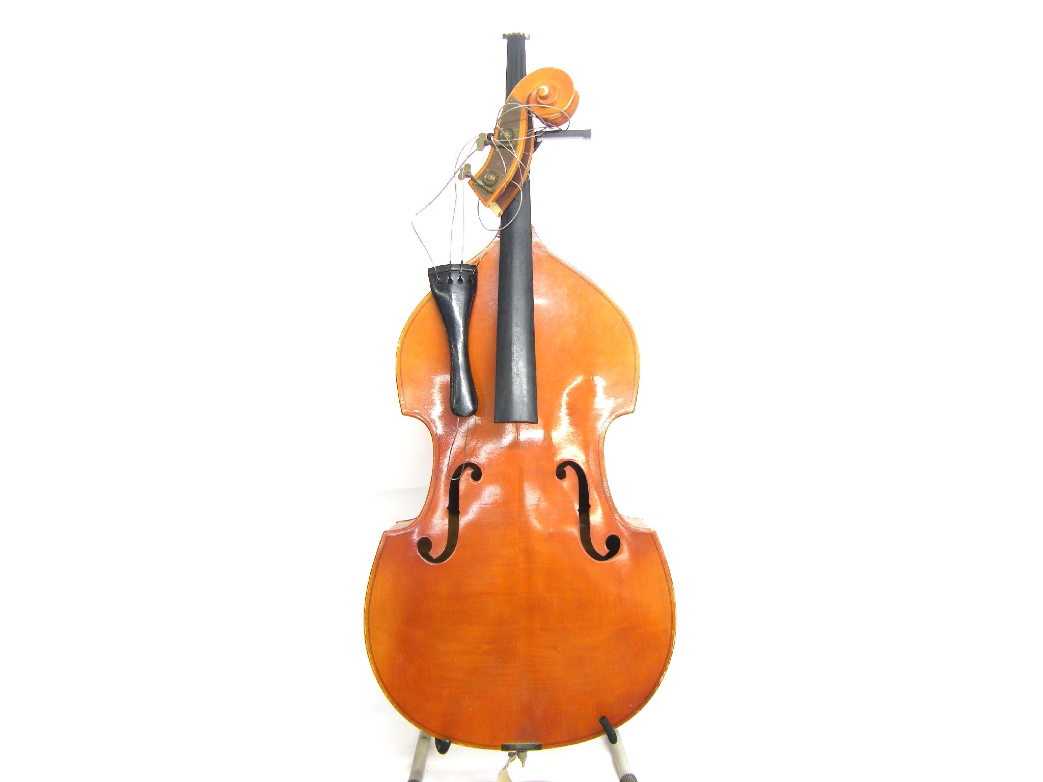 Appraisal: Contemporary double bass in need of restoration back length at