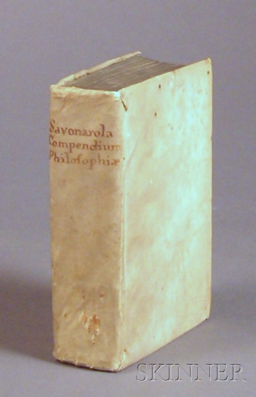 Appraisal: Savonarola Girolamo - Compendium totius philosophie tam naturalis quam moralis