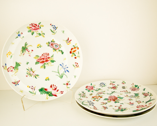 Appraisal: Chinese Export Plates Different Designs one flowers and insects two