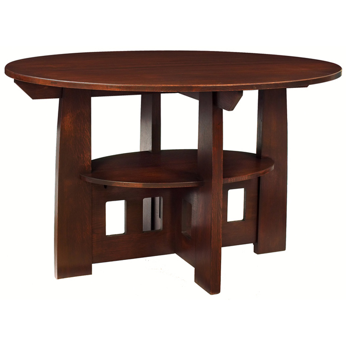 Appraisal: Arts Crafts table in the style of Limbert contemporary double-oval