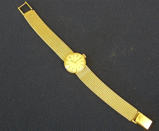 Appraisal: Lady's manual wind hallmarked ct gold Omega wristwatch on hallmarked