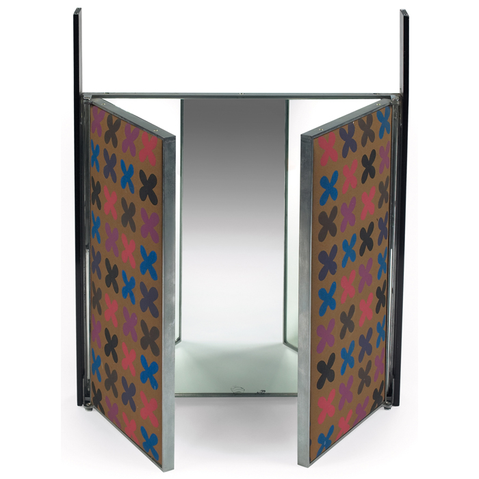 Appraisal: George Nelson CSS mirror with original Alexander Girard fabric covering