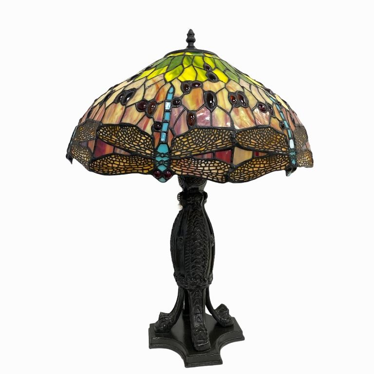 Appraisal: Tiffany Style Art Glass Lamp Tiffany Style Art Glass Lamp