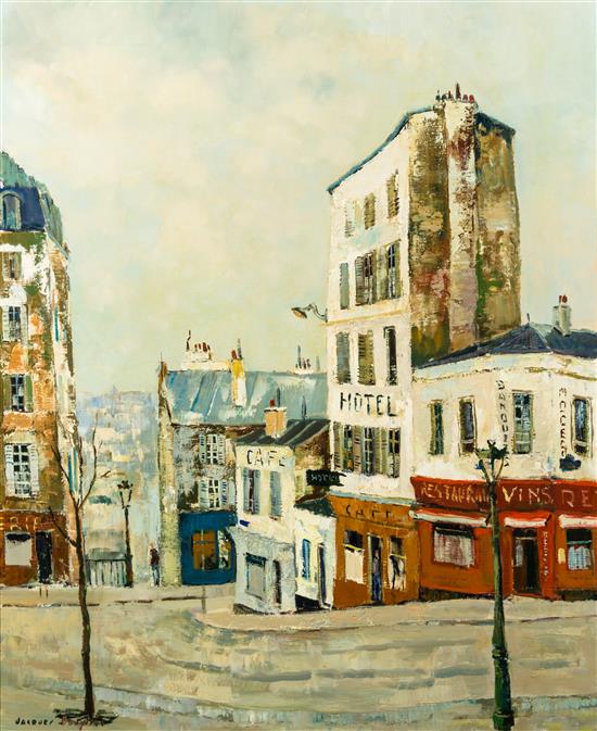 Appraisal: Sale Lot Jacques Bouyssou French - La Rue Devret oil