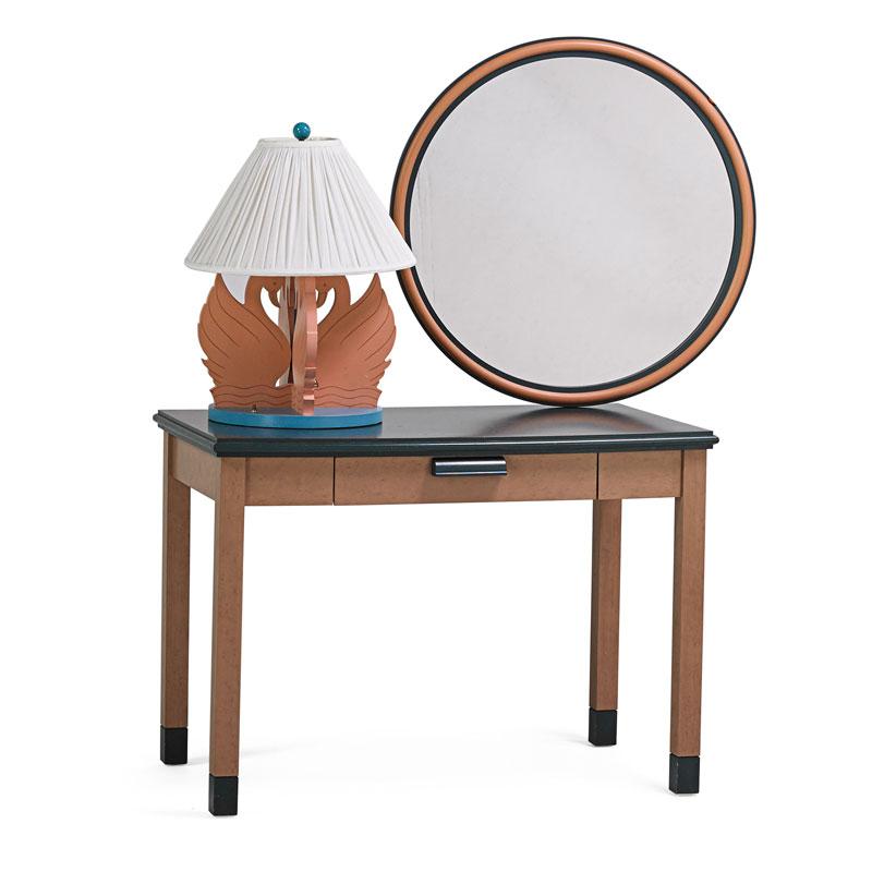 Appraisal: MICHAEL GRAVES Desk table lamp and mirror Condition Report Some