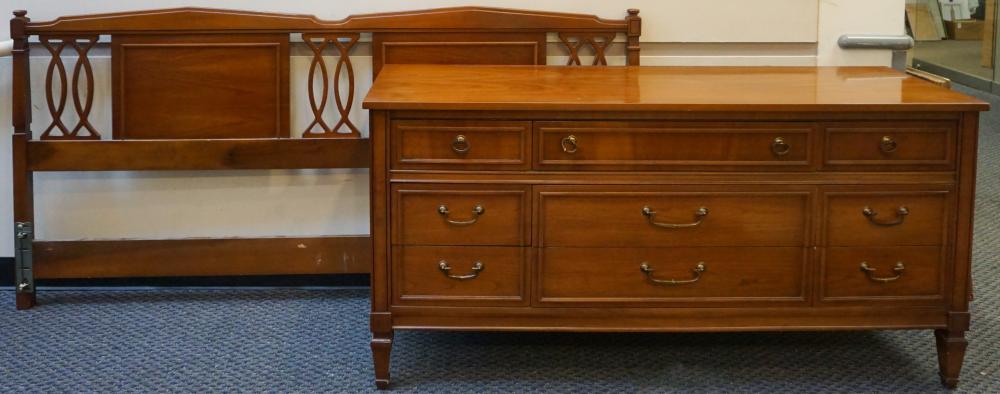 Appraisal: Cherry Triple Dresser and King Size Headboard by Mazor Collection