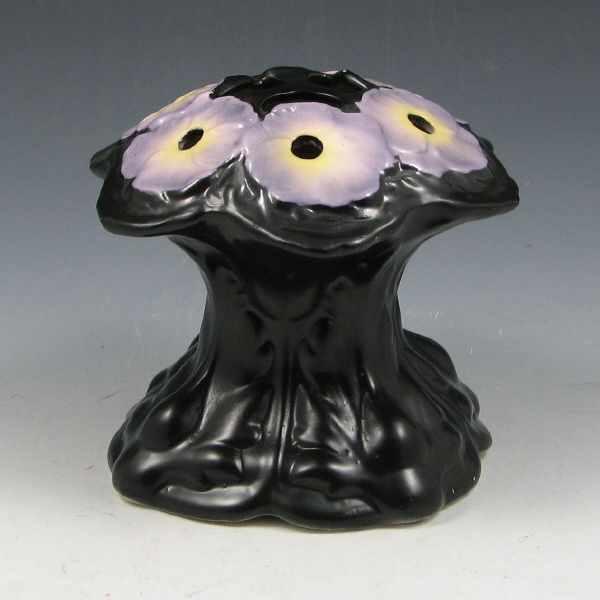 Appraisal: Petunia English flower holder in black with purple and yellow