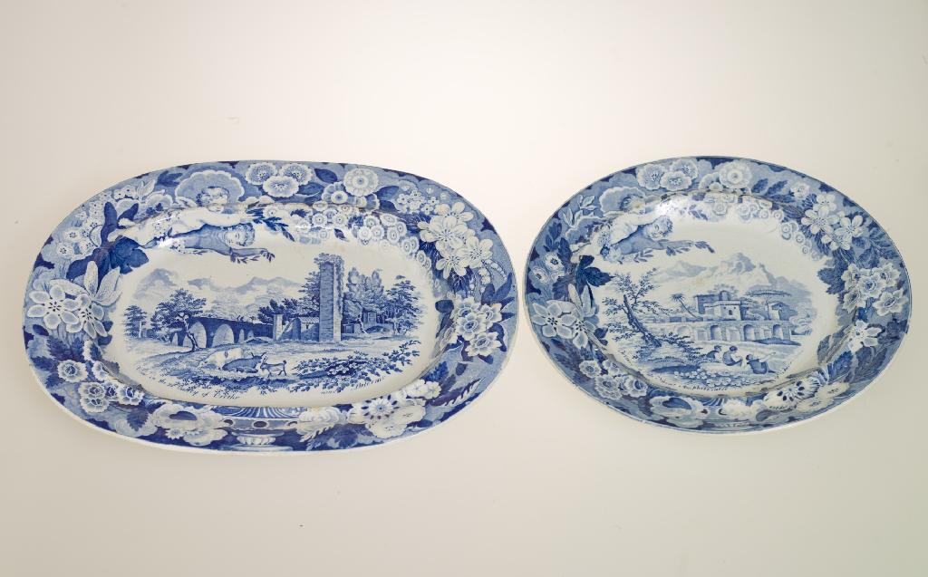 Appraisal: DON POTTERY NAMED ITALIAN VIEWS SERIES SERVING PLATE c -