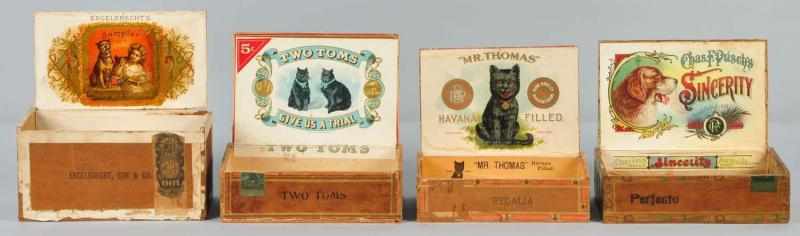 Appraisal: Lot of Rare Animal Related Cigar Boxes Description Includes Mr