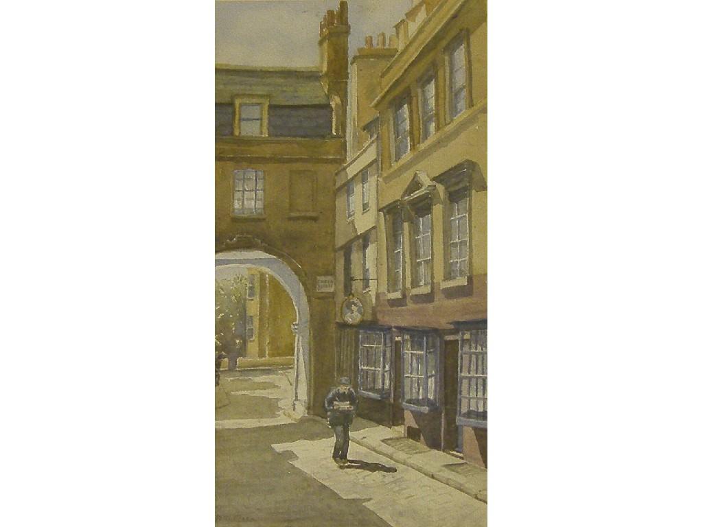 Appraisal: By B Clack - Quiet Street in Bath signed watercolour