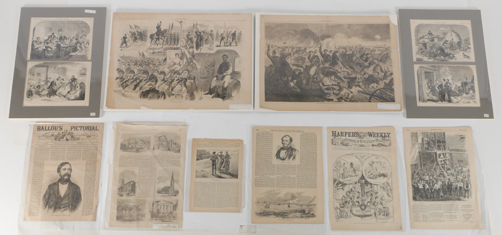 Appraisal: -PIECE HARPER'S FERRY EARLY AMERICAN BOOKPLATE PRINTS are matted and