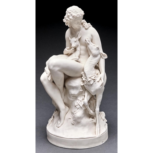 Appraisal: A Victorian Parian Ware figure of a wood nymph after