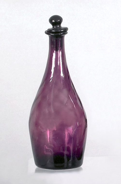 Appraisal: American amethyst glass pattern molded condiment bottle early th c